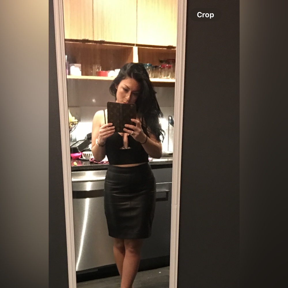 All saints Plum pencil skirt EUC waxed